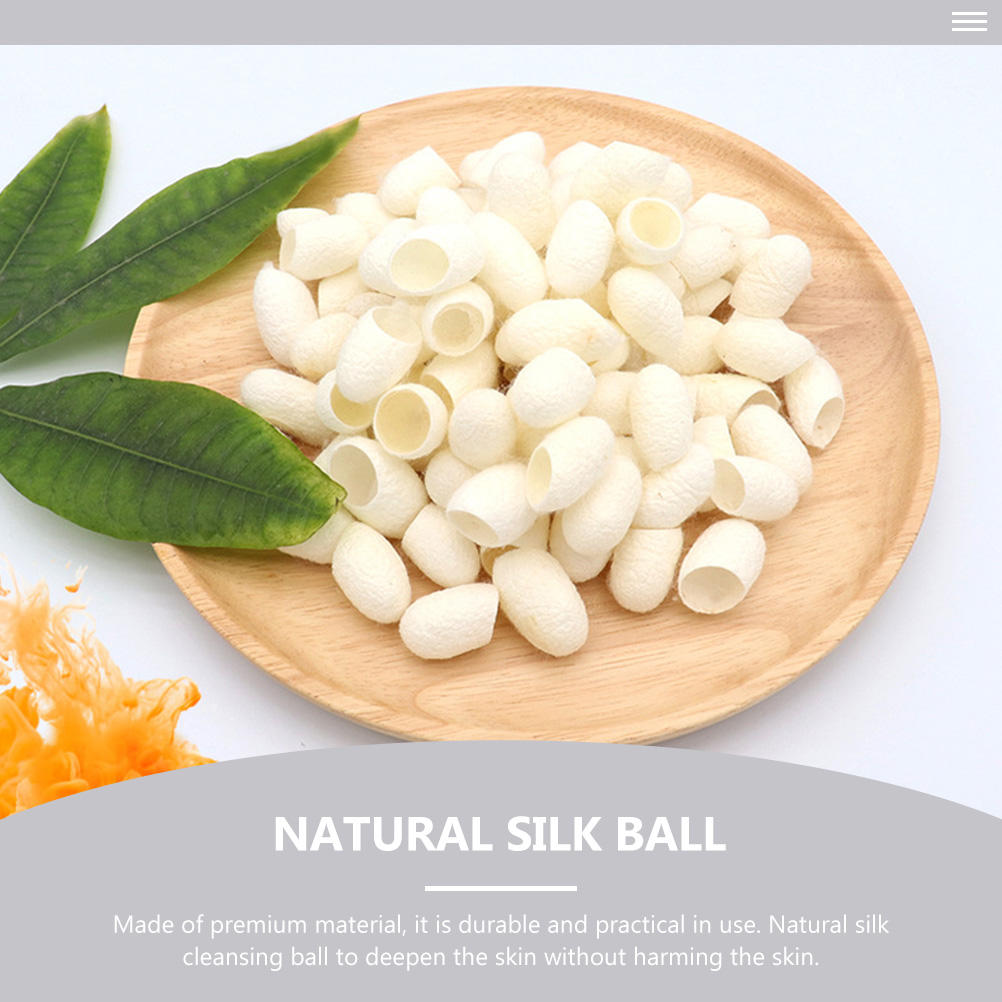 30pcs Finger Cot Natural Silk Ball Face Cleaner Exfoliating Facial Skin Care Tool Deep Cleansing Removing Makeup