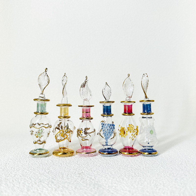 1pcs Egyptian characteristic souvenirs, handcrafted perfume empty bottles, decorative glass empty bottles