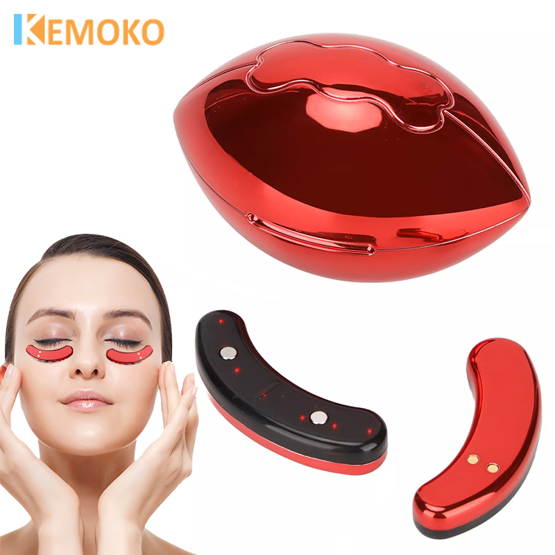 EMS Micro-current Eye Care Device Eye Massager Led Red Light Reduce Anti-Wrinkle Dark Circles Lines Swelling Relieve Fatigue