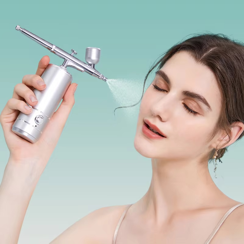 Handheld High Pressure Oxygen Water Jet Oxygen Injection Spray Facial Steamer Mist Nano Oxygen Injector
