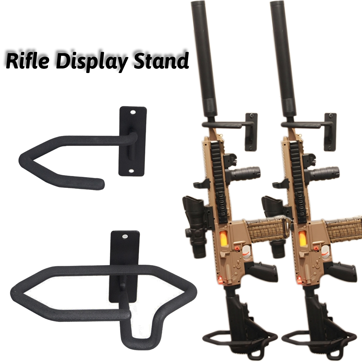 Gun Rack Wall Mount Gun Storage Display Hanger Hook For Rifles Pistol Shotgun Compound Bow Airsoft Indoor Equipment Storage Rack