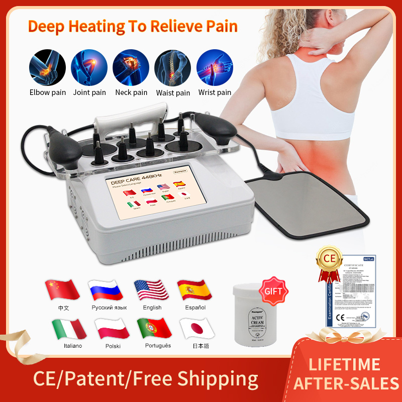 Portable INDIBA 448k CET RET RF Physical Therapy Deep Warm 12CM Relieve Pain Lose Weight  Lifts Firming Skin Slimming Shap
