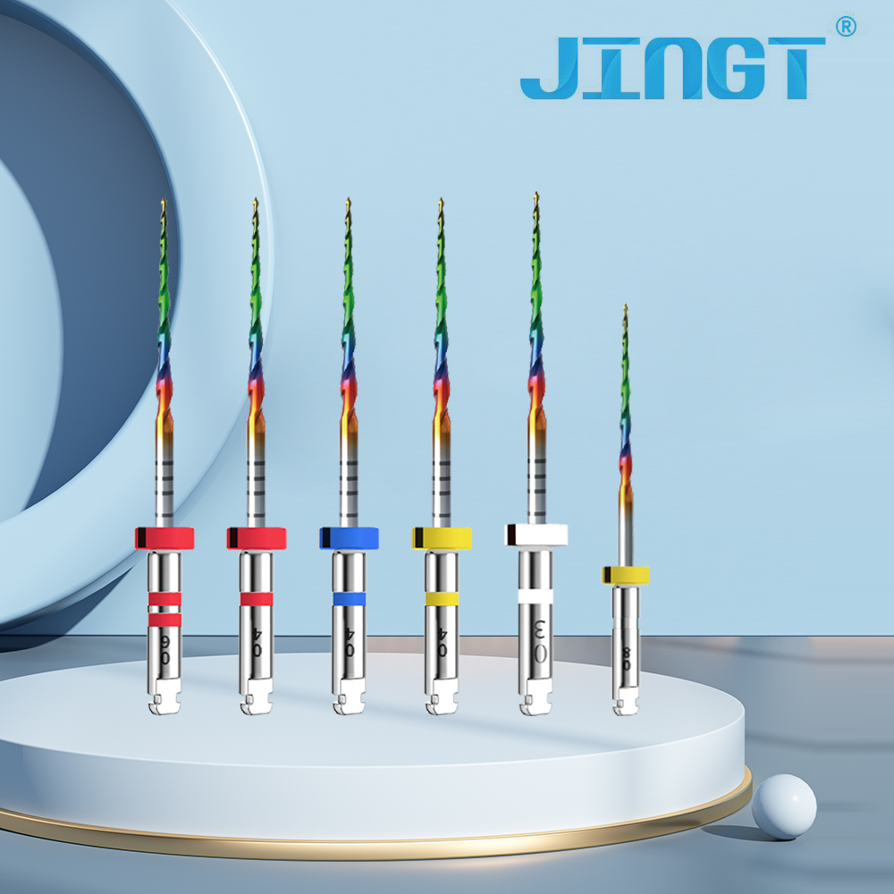 JINGT Dental RAINBOW ONE ROOT CANAL FILE Nickel-titanium File System (6SET/PCS，21mm/25mm/31mm) Dentist Tool