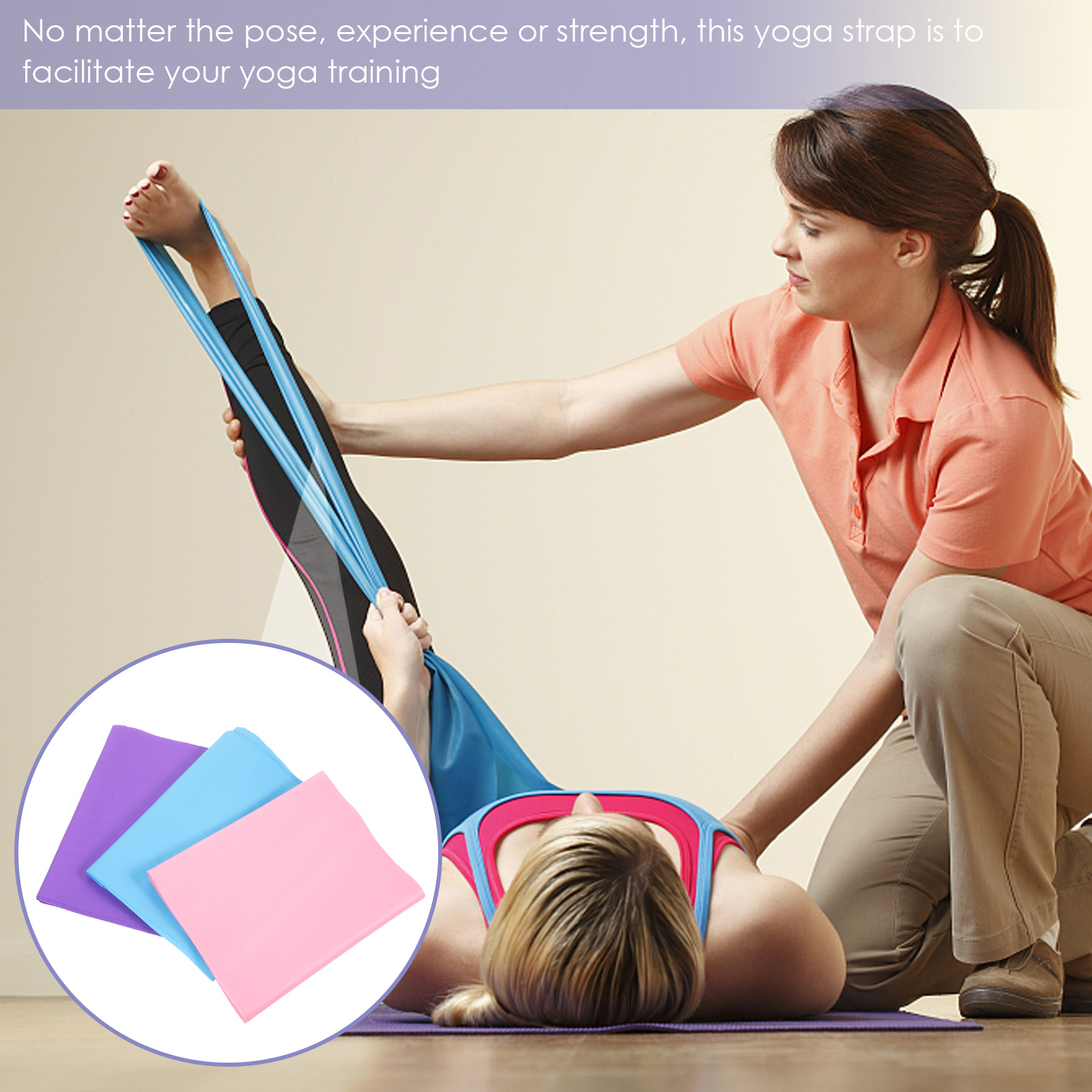 3pcs Resistance Bands Set Yoga Stretch Strap Exercise Bands for Workout Durable Elastic Fitness Band Portable Stretch Belt