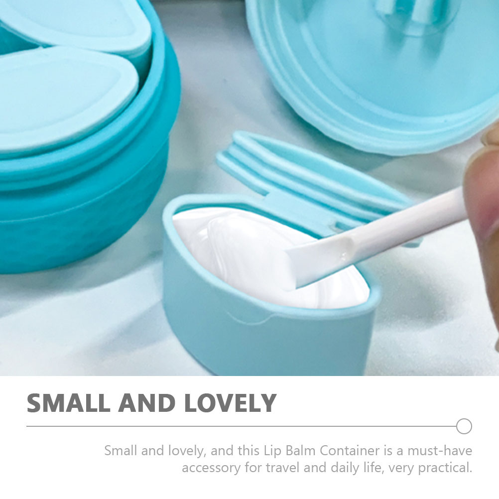 Silicone Packaging Box Blue Containers Lotion Jar Creams Travel Bottles Portable Holder Small Pills Container Travel