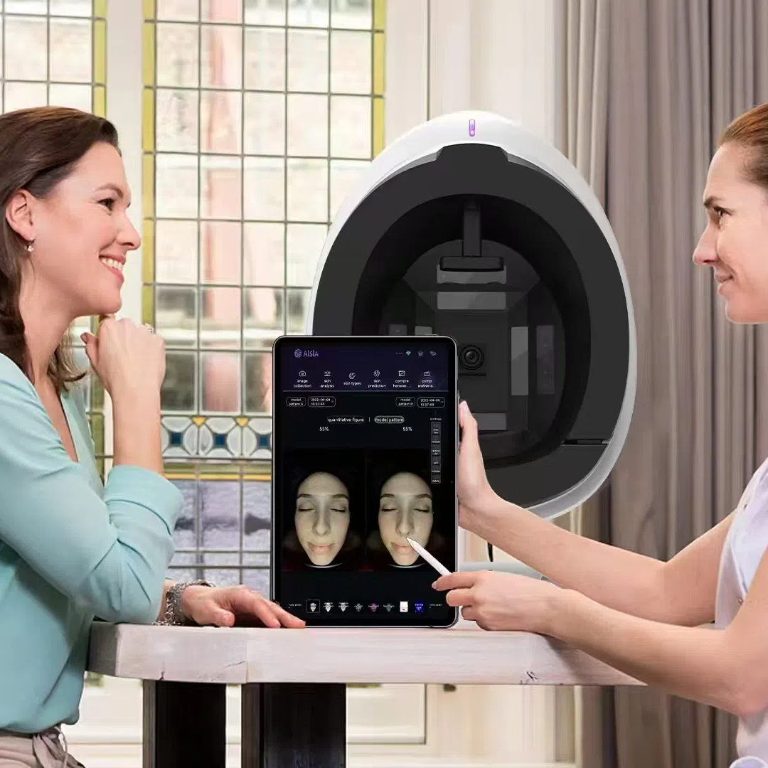AISIA Q1 3D AI Facial Skin Analyzer Detection Skin Problem Diagnosis 8 Spectrum Professional Analysis Beauty Salon Equipment CE