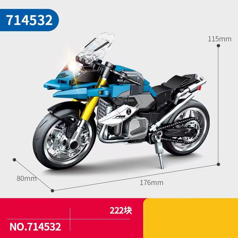 Modern Motorcycle Technical Building Block Germany Motor Vehicle R1300 GS Adventure Model Steam Brick Educational Toy Collection