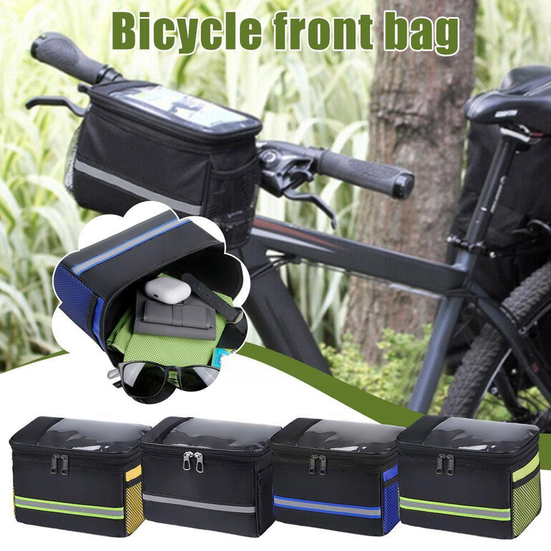 Bicycle Front Handlebar Bag Bike Frame Pannier Organizer Pouch MTB Waterproof Phone Bags Multifunction Portable Shoulder Bag