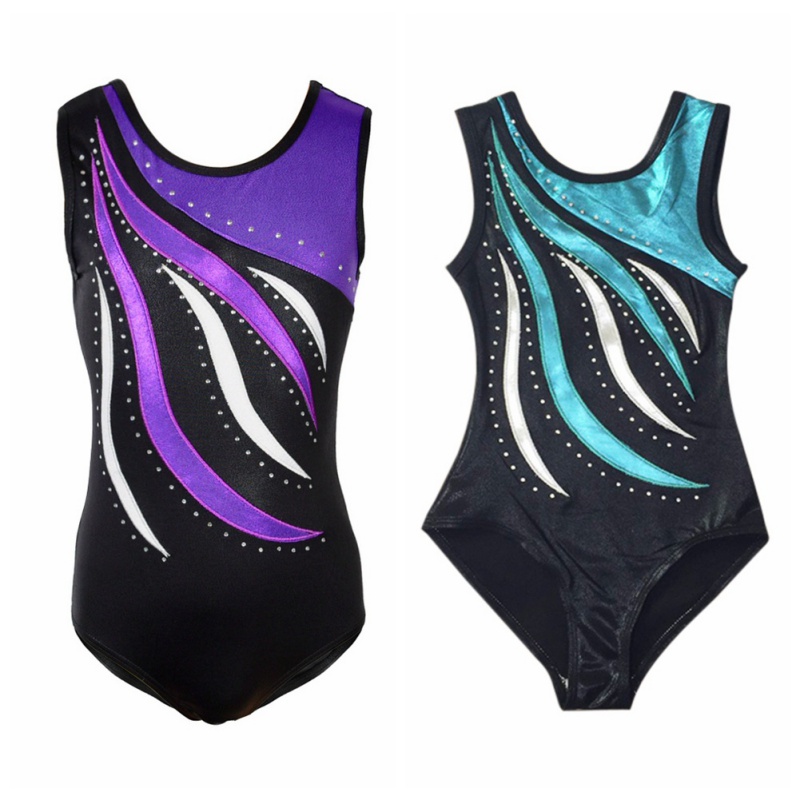 4-14 Years Kids Girls Unicorn Gymnastics Leotards Jumpsuits Sleeveless Ballet Tank Leotards Outfit Stage Dance Costumes Clothes
