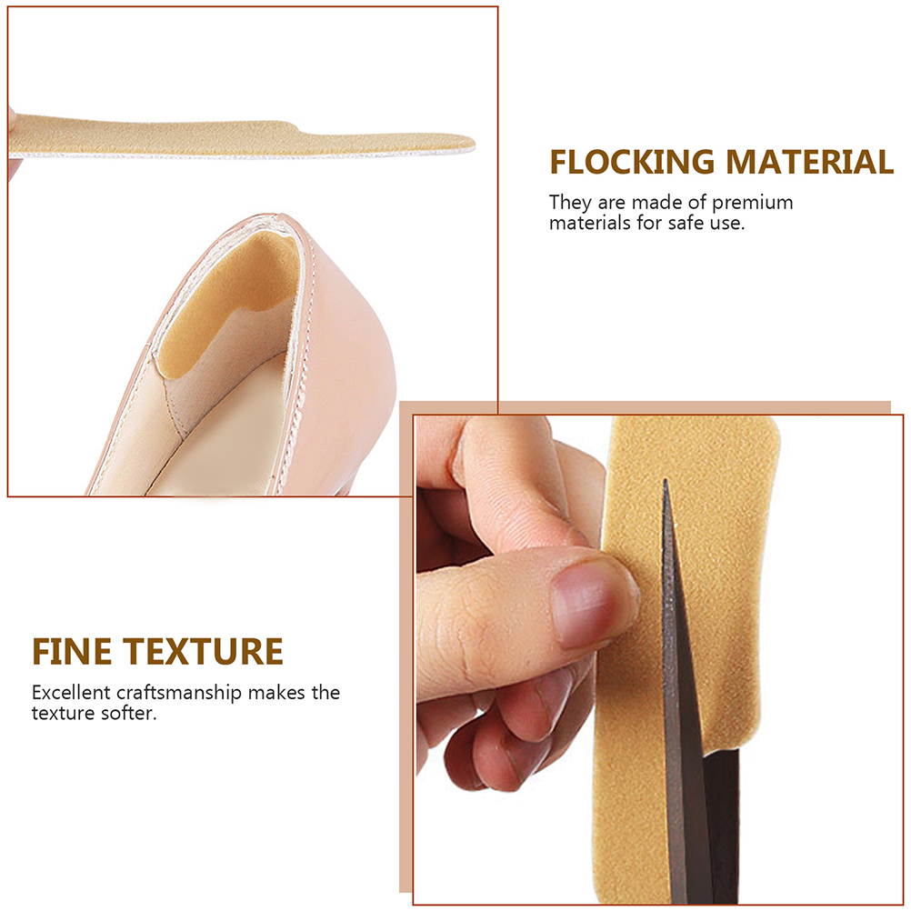 10 Pairs Stickers Self-Adhesive Foot Cushions Pain Relief Shoe Liners for Women Men Replaceable Wear-Resistant