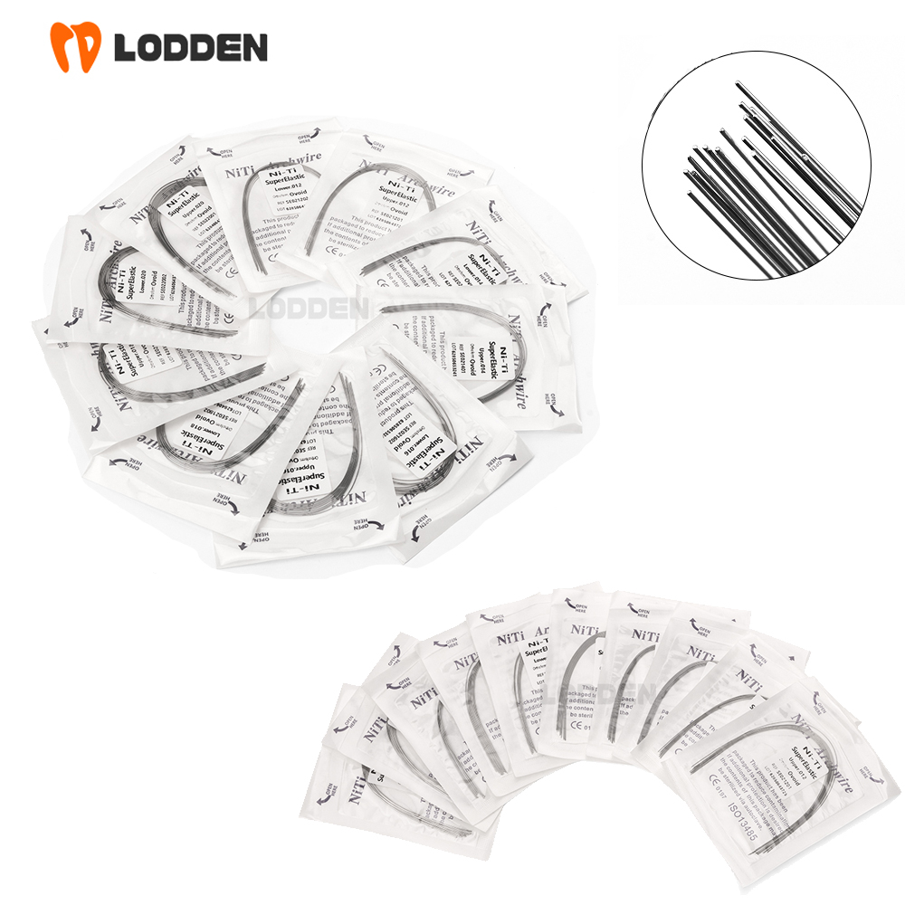 10pcs/pack Orthodontic Dental Super Elastic Oval Form Niti Round/Rectangular Arch Wires Dental Niti Arch Wire Dentist Product