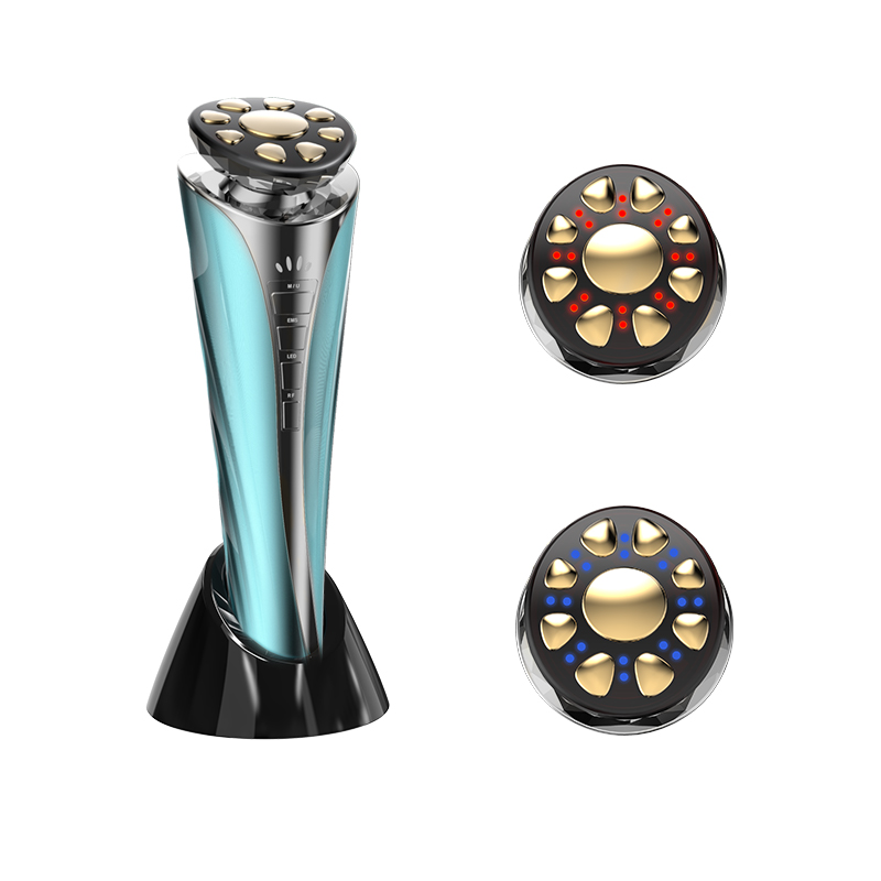 2023 portable multifunctional spa ultrasonic ems microcurrent rf led facia home use face beauty equipment for face