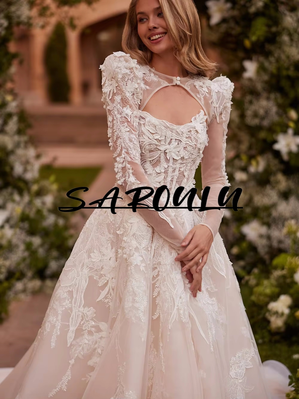 Dreamy A Line Wedding Dress Vintage Corset Appliques Bride Gown Stunning Customized Fashionable Two Pieces Bridal Wear