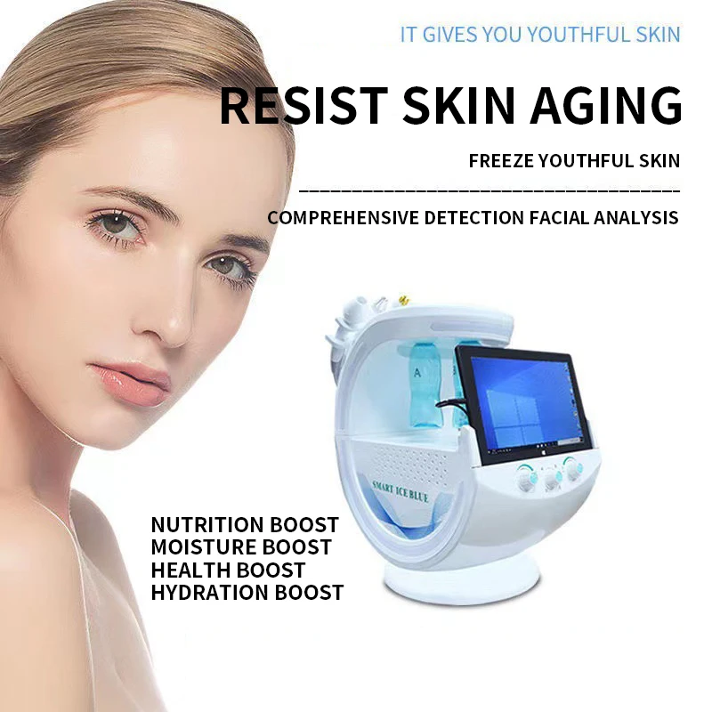 7in 1 H2O2 Hydro Dermabrasion Lifting Face Care Facial Rejuvenation Microdermabrasion Water Multipolar Beauty Machine