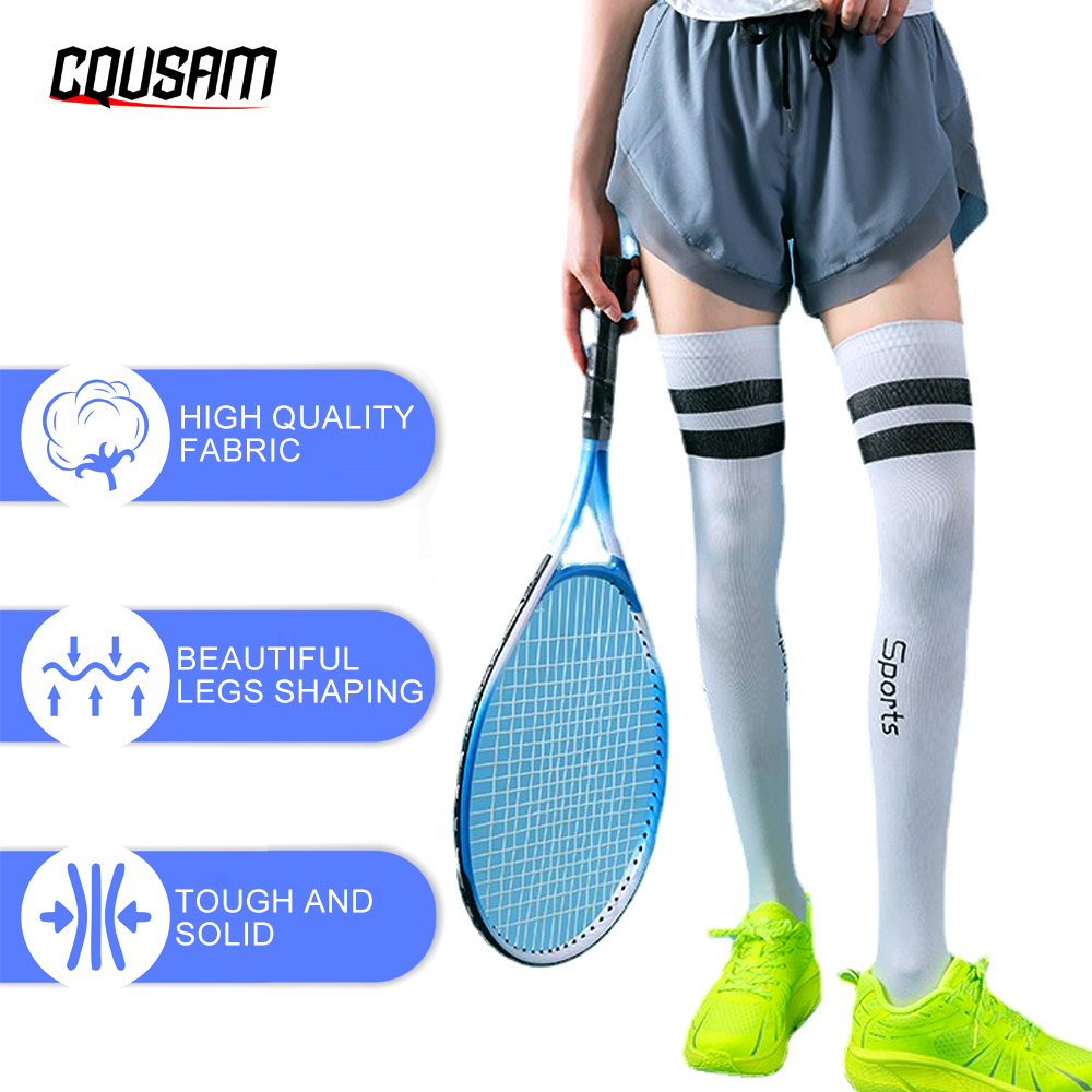 1Pair Knee High Socks Thigh High Stripe over the Knee Socks Long Opaque Thigh Stockings for Running, Yoga, Fitness, Dance