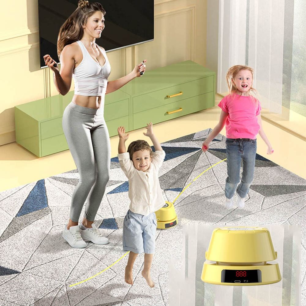 Digital Counter Electric Rope Skipping Machine Training Toy Adjustable Speed Automatic Jump Rope Remote Control USB Charging