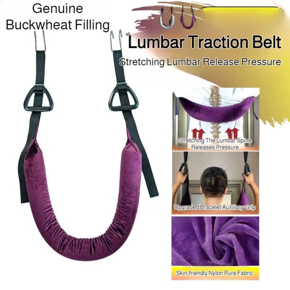 Breathable Spine Exercise Lumbar Belt Installation-free Ergonomic Lumbar Vertebra Retractor Belt Buckwheat Support