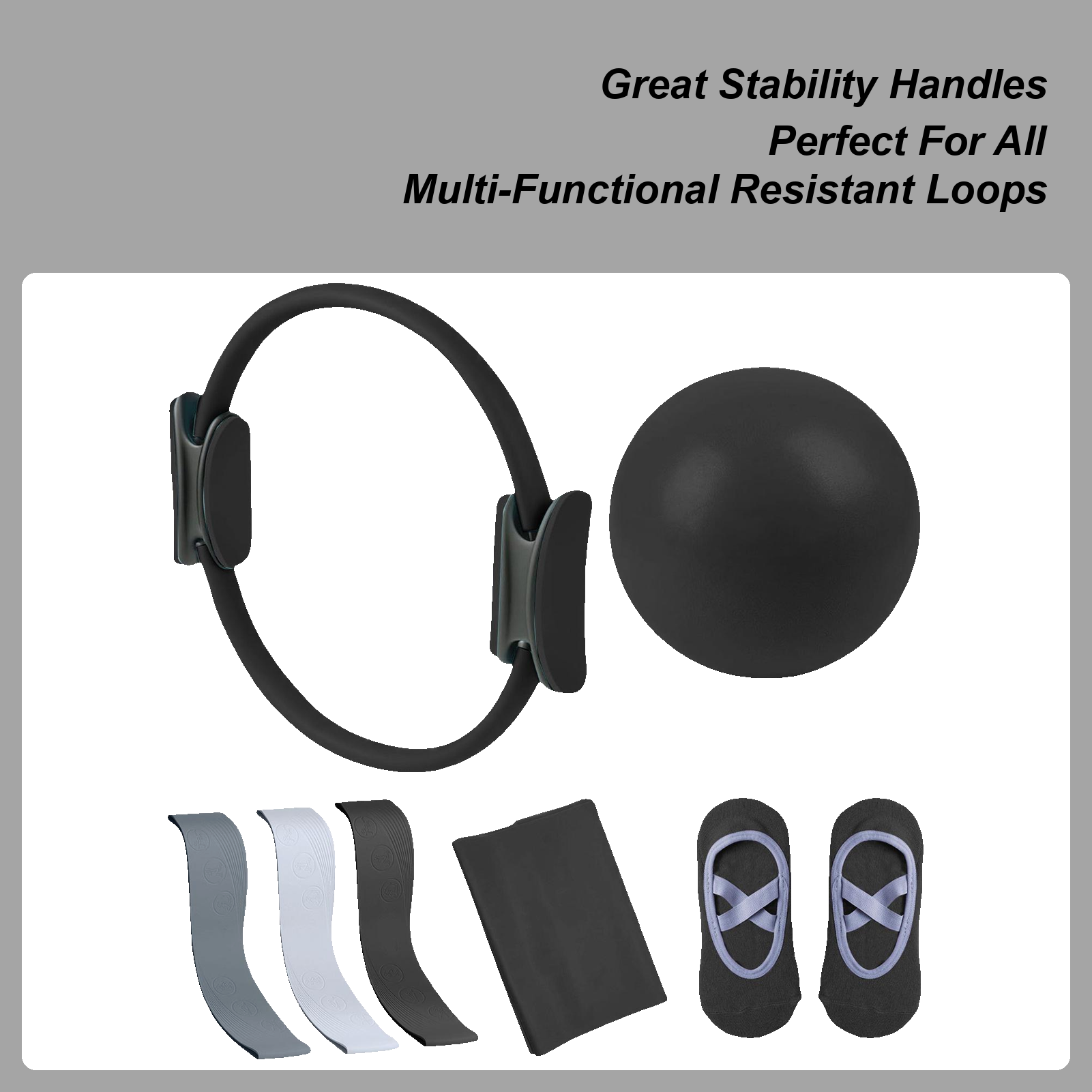 Home Pilates Kit Muscular Strength Enhancer Anti Slip Multifunctional 7 Pieces/Set Trainer For Fitness Stretching Training