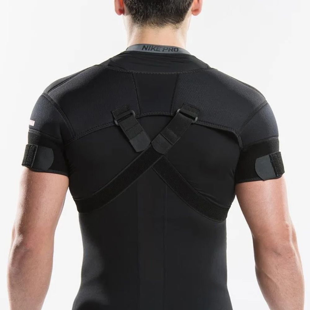 Both Shoulders Compression Shoulder Brace Adjustable Protection Back&Shoulder Support Strap Supportive Structure Sports