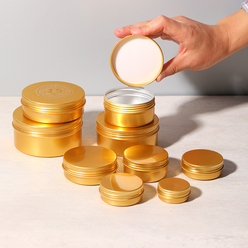 Cans Metal Screw Thread Nail Decor Salve Foundations Scrub Skincare Jars Travel Crafts Bottle Lid for Candy Tea Wax CookieCandle