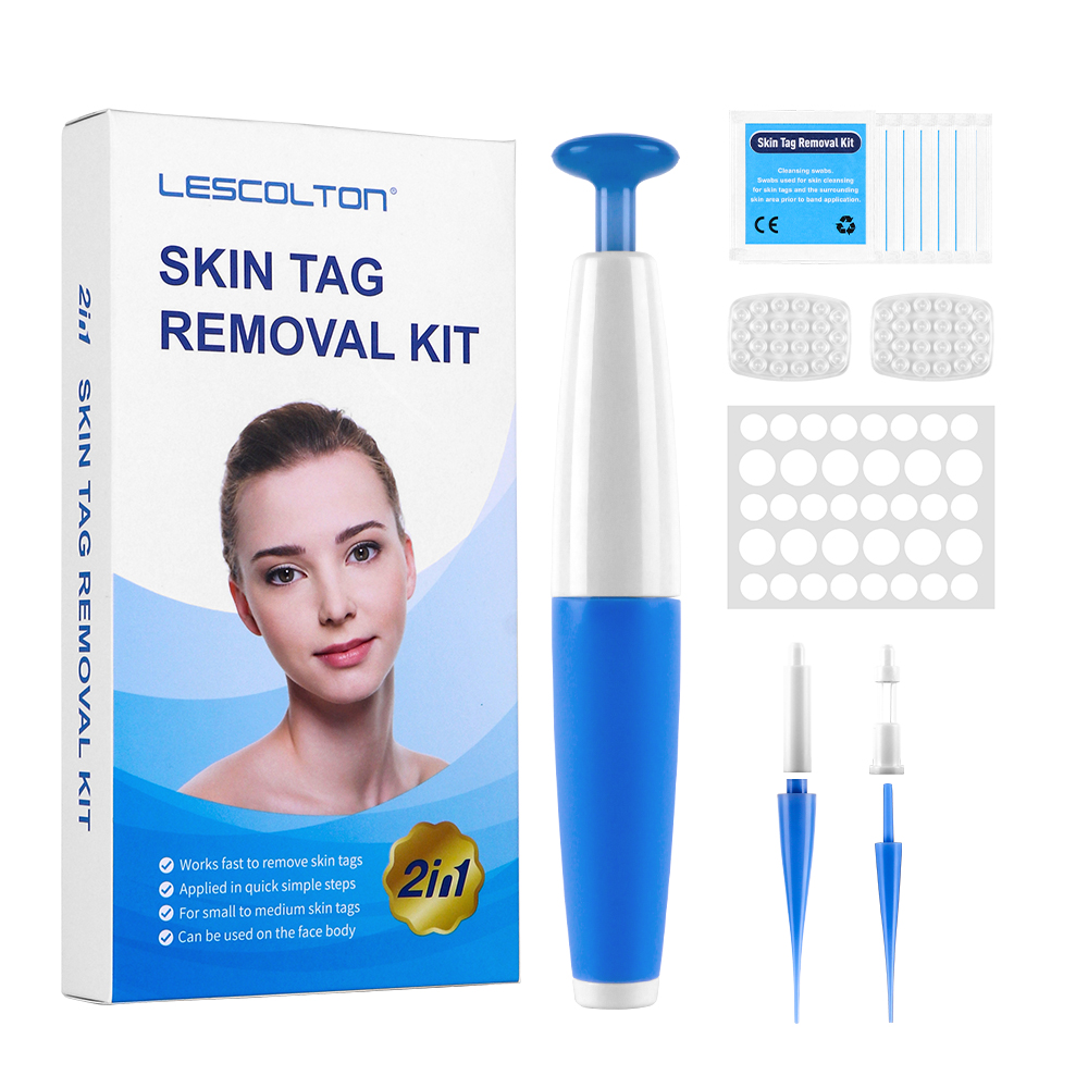 LESCOLTON Skin Tag Remover Kit 2 In 1 Auto Skin Tag Remover Pen Upgraded 1-3mm 3-5mm Painless Moles Warts Removal Beauty Tools