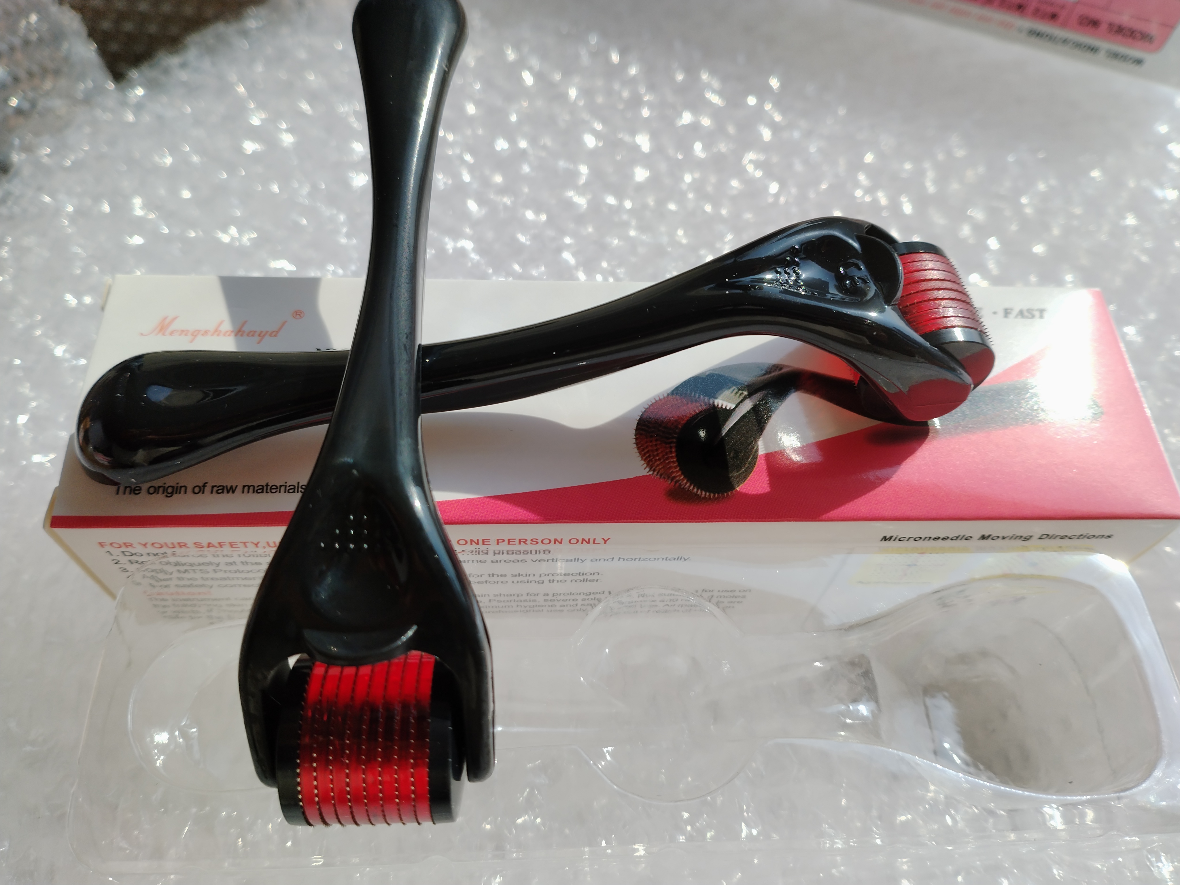 Derma Roller for Skin, Hair & Beard – Women and Men Titanium Microneedling Roller for Face & Scalp, Safe & Easy to Use 0.25mm