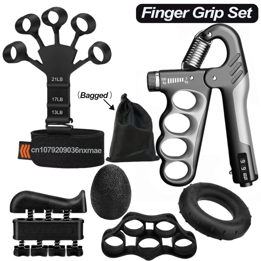 5-100Kg Adjustable Finger and Forearm Strengthening Kit - Improve Grip Strength and Flexibility with Resistance Hand Grippers