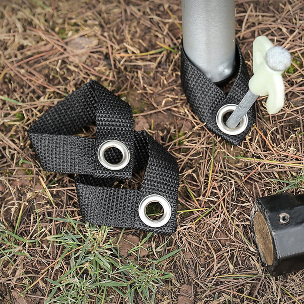 16 Pcs Canopy Pole Fixing Buckle Outdoor Accessory Fishing Fixator Stay Bar Supply Tent Rod Ground Nail Nylon Awning