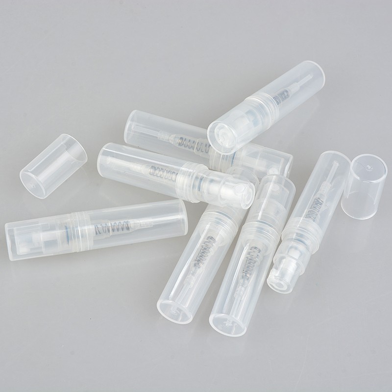 50pcs 2ml 3ml 4ml 5ml Empty Transparent Plastic Spray Bottle Makeup Perfume Atomizer Refillable Bottle Perfume Spray
