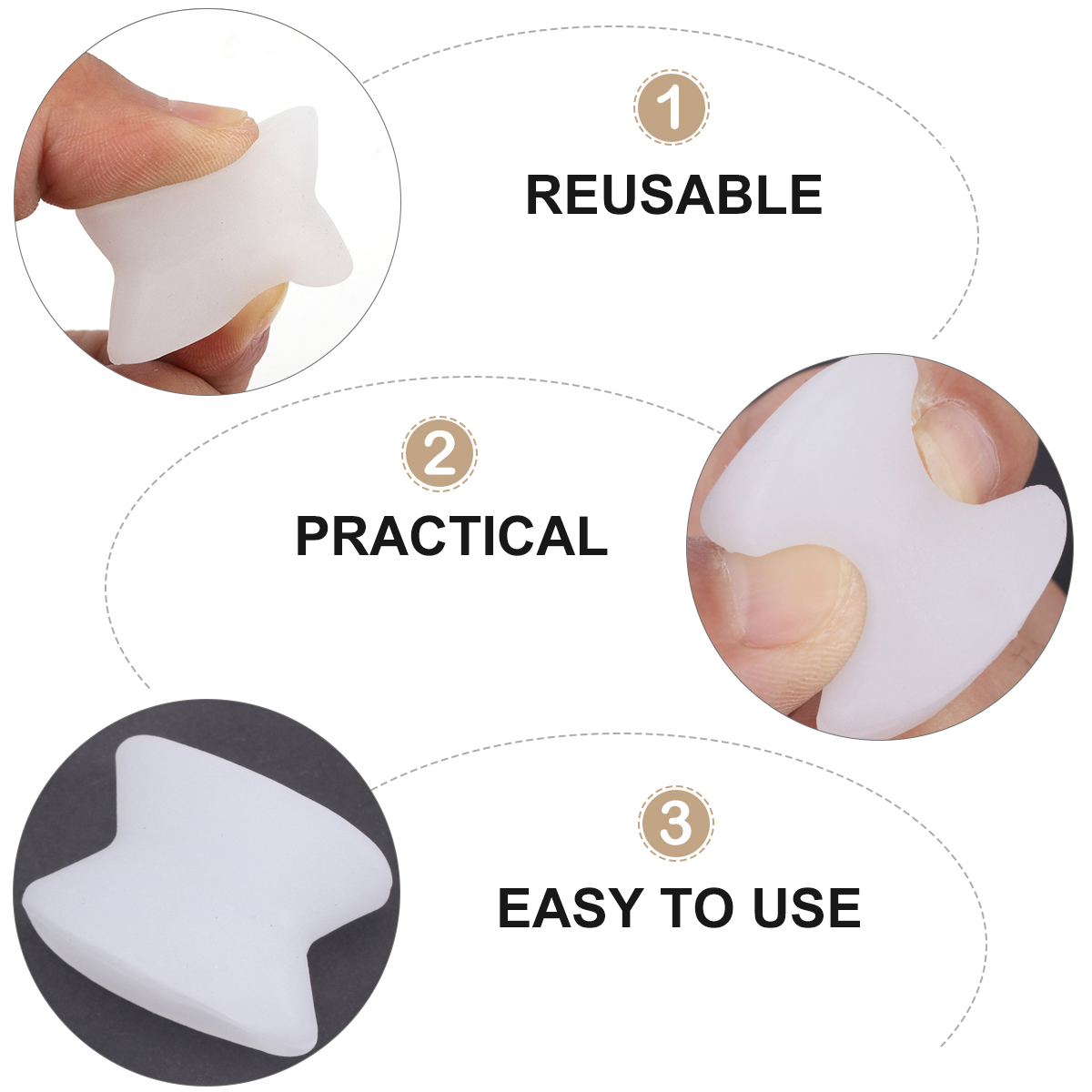 Bunion Relief Toe Spacers Sebs Foot Corrector for Overlapping Toes Corns Pain Relief Walking Running Reusable Separators