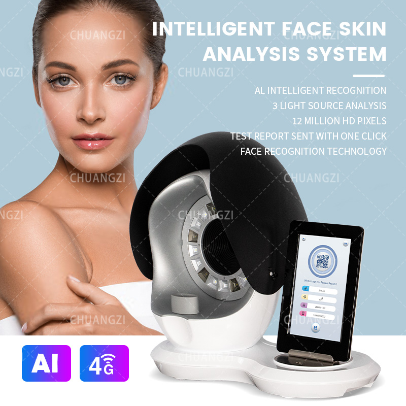 Face Skin Analyzer Precise Analysis Result New RF Al Technology Image Instrument Detector Magic Mirror Facial Analysis Machine