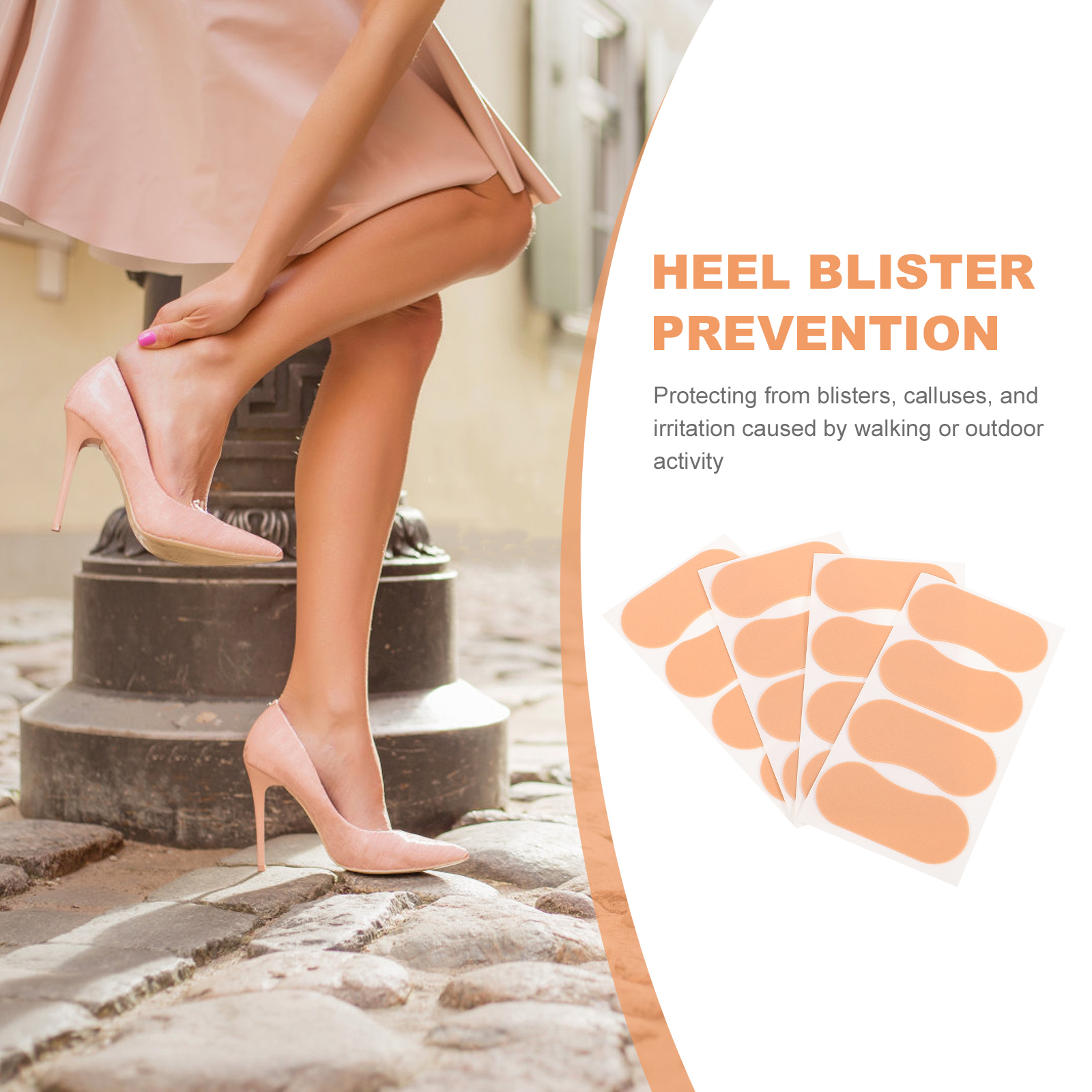 4 Sheets Anti-wear Stickers Heel Protectors Blister Prevention Tape High Comfort Foot Pads for Heels Protecting Feet from