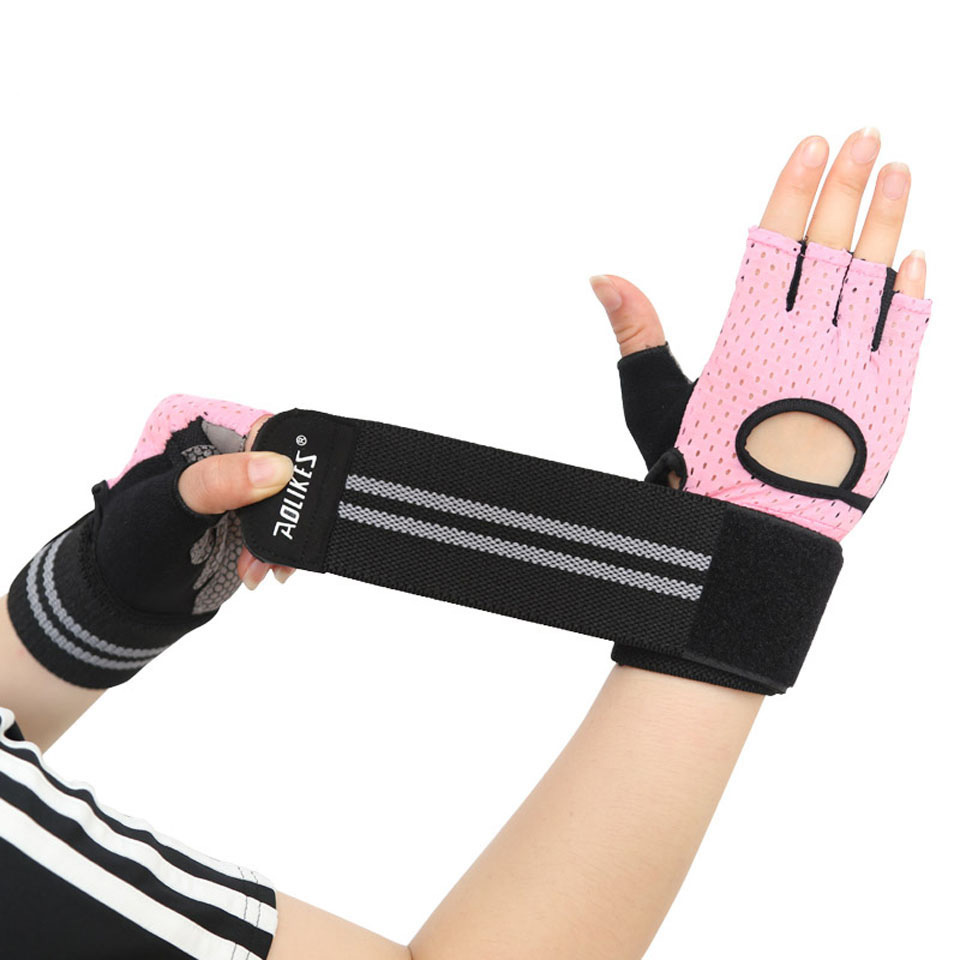 Breathable Shockproof Gym Gloves for Men and Women, Fitness Gloves, Bodybuilding Dumbbell, Weight Lifting, Cycling Sport Gloves