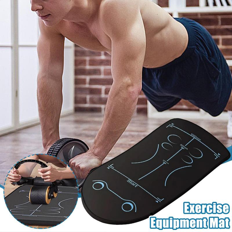 Ab Roller Mat Yoga Floor Mat 59x24 Inch Gym Equipment Workout Pad For Ab Roller Wheel Folding Yoga Fitness Cushion