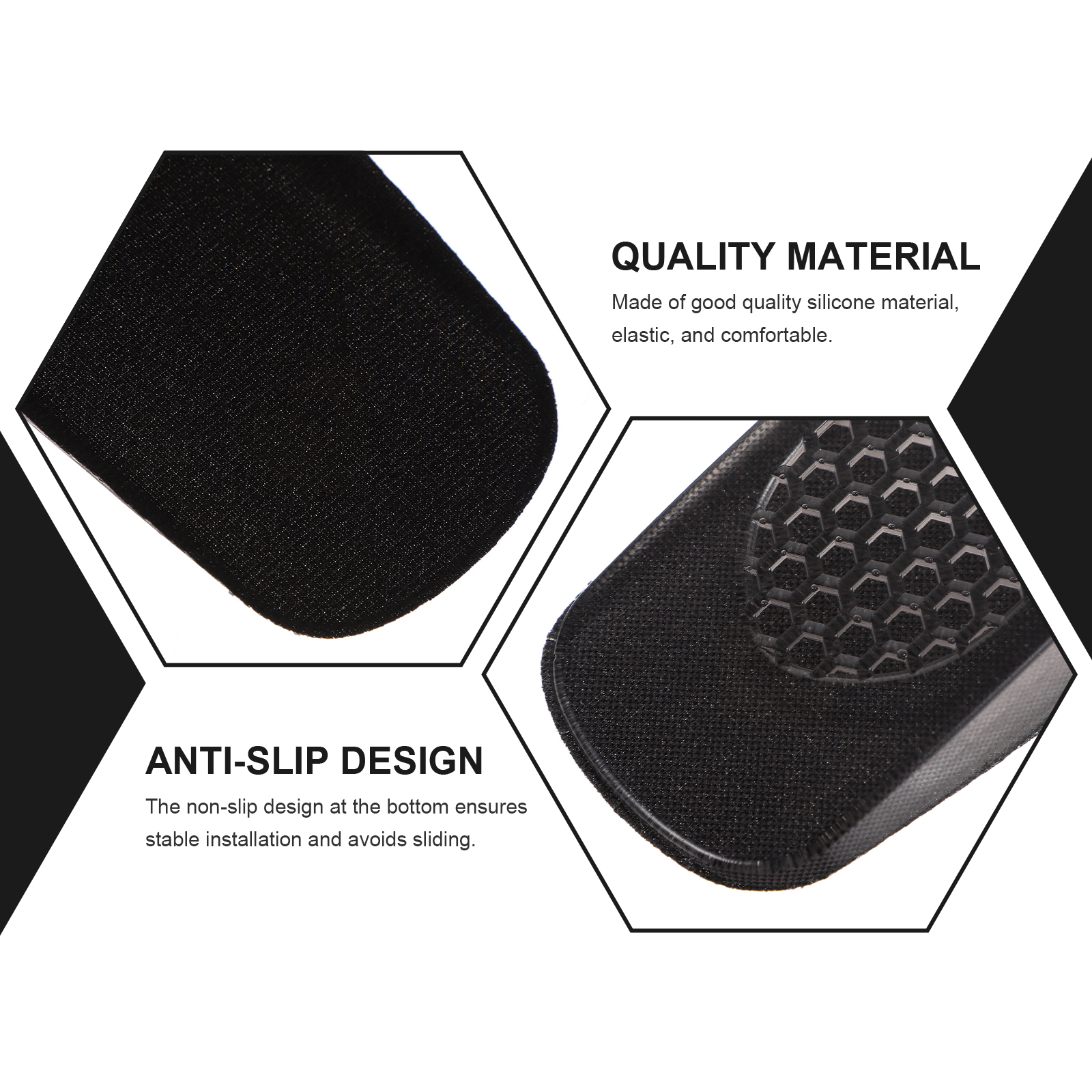 4pcs Heightening Insoles Silica Gel Heel Lift Invisible Sports Shoes Cushion Pad Taller Comfort Breathable Men Women