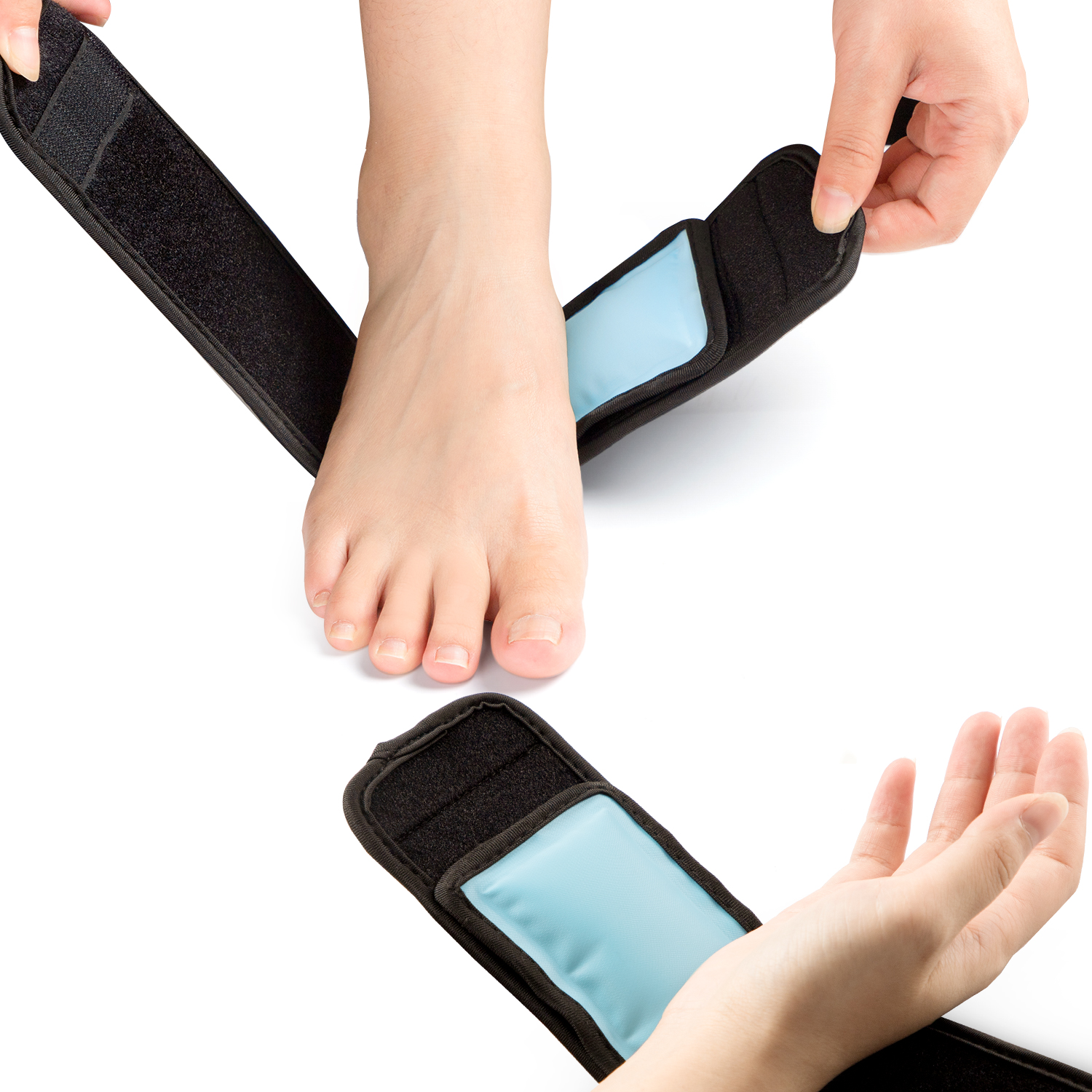 1pc Fixed Sport Wrist Guard Ice Compress Wrist Strap Sprain Tendonitis Fastener Tape Wristband Ultra Thin Joint Brace Badminton