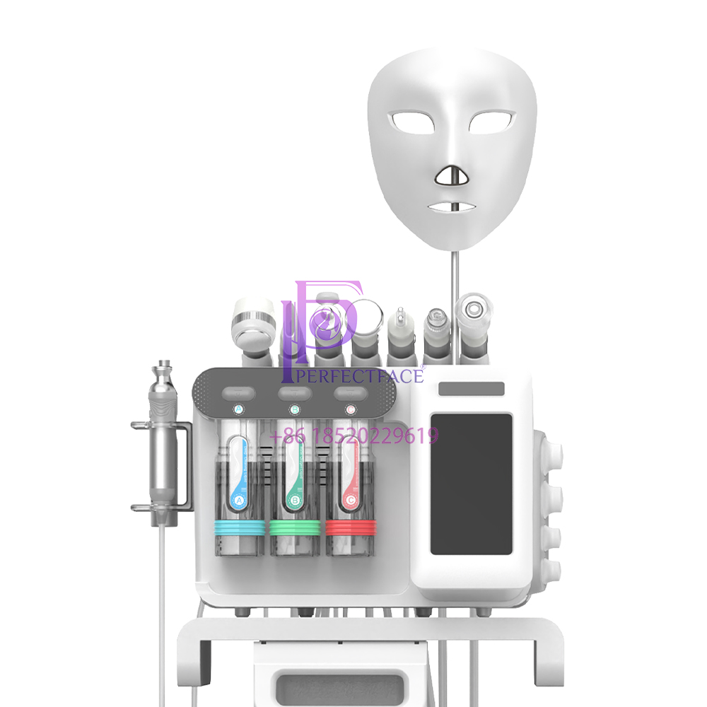 10-in-1 Multifunctional Skincare Device Water Polishing Airbrush Hot Cold Hammer Carbon Bubble Dual HR Ultrasonic Skin Shovel