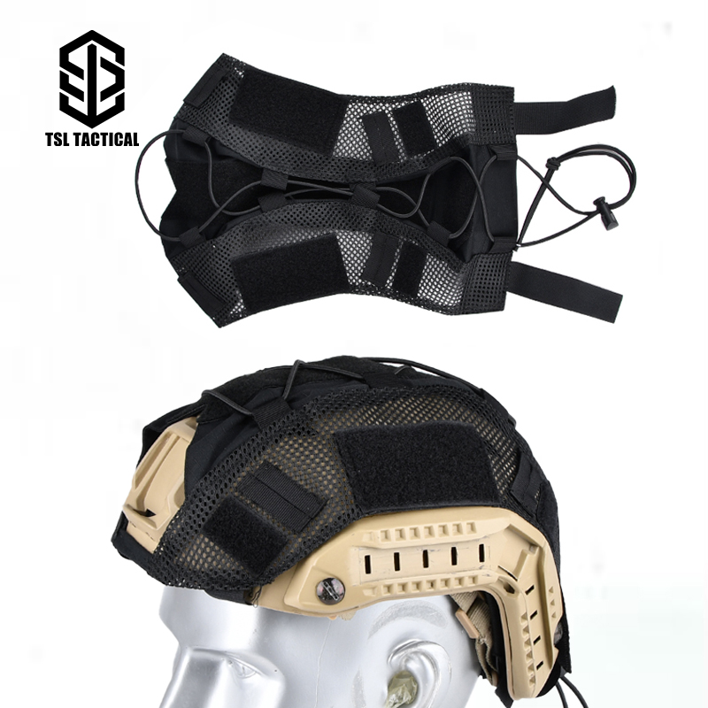 Tactical Camouflage FAST HELMET Cover Cloth Anti Light Reflection Helmet Flashligt Mount Outdoor Collision Protective Device