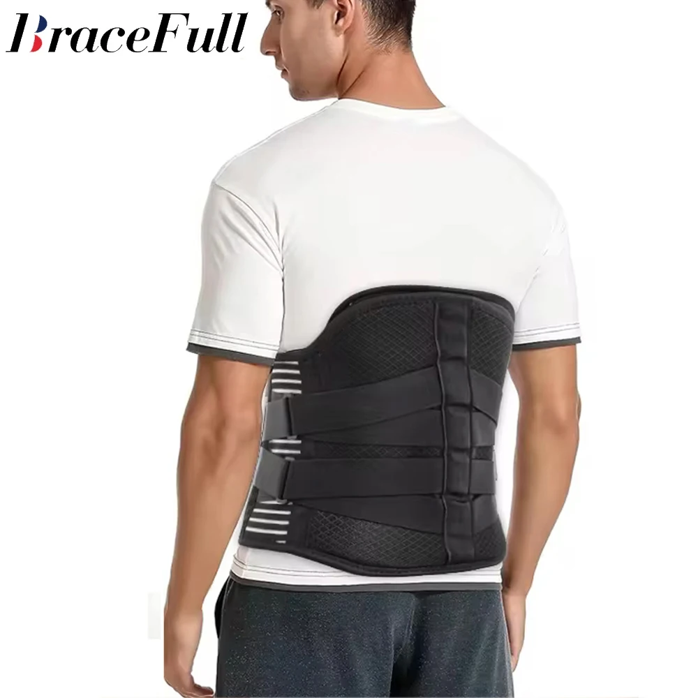 Back Brace for Men Women,Adjustable Lumbar Support Belt for Lower Back Pain,Herniated Disc, Sciatica, Scoliosis, Breathable Mesh