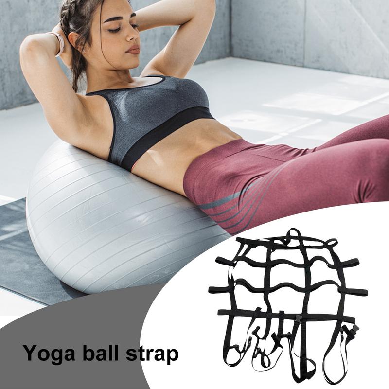 Gym Ball Straps For Women Yoga Exercise Auxiliary Strap Lightweight Adjustable Portable Belt For Travel Home Gym Aerobic Sports