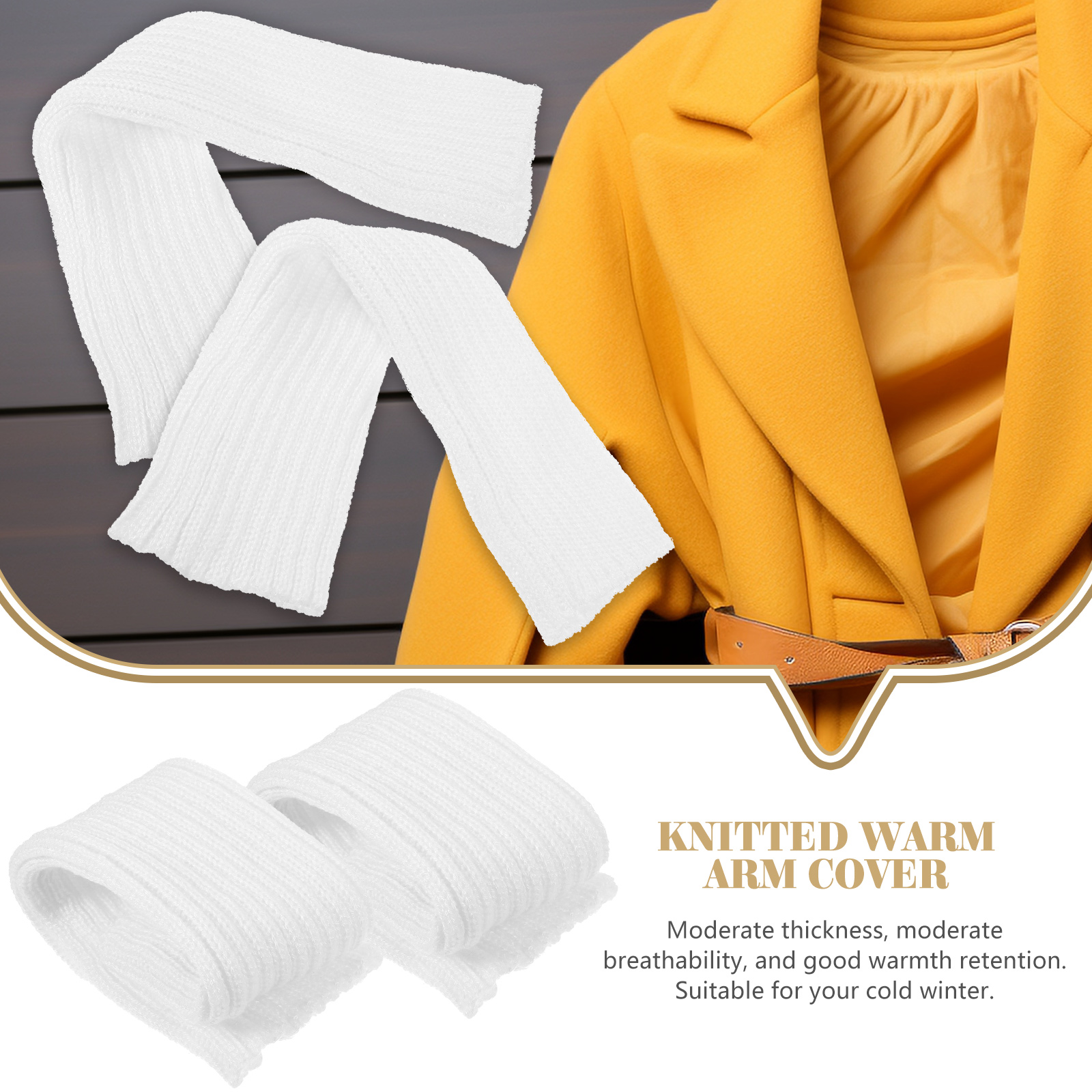 Winter Gloves Warm Knitted Sleeve Long Girls Warmers Covers Acrylic Sleeves Fingerless