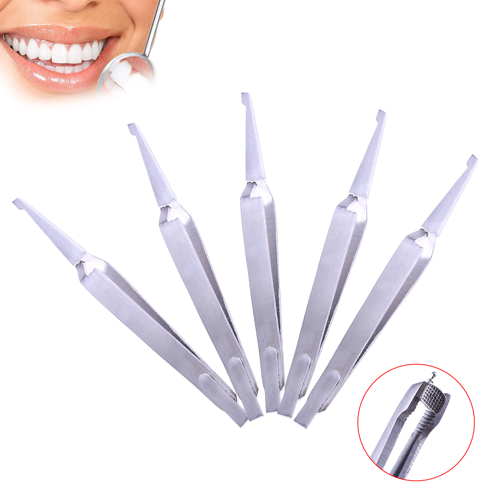 1 Piece Dental Orthodontic Bracket Tweezers Stainless Steel Material Bracket forceps Dentist Tools Brackets