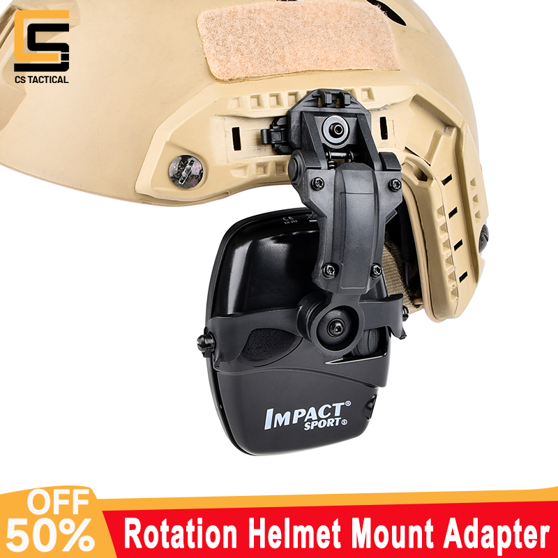 Tactical 360°Rotation Helmet Mount Adapter Headset Bracket For CWalker&#039;s Razor lmpact Headset Sport Headset Hunting Accessory