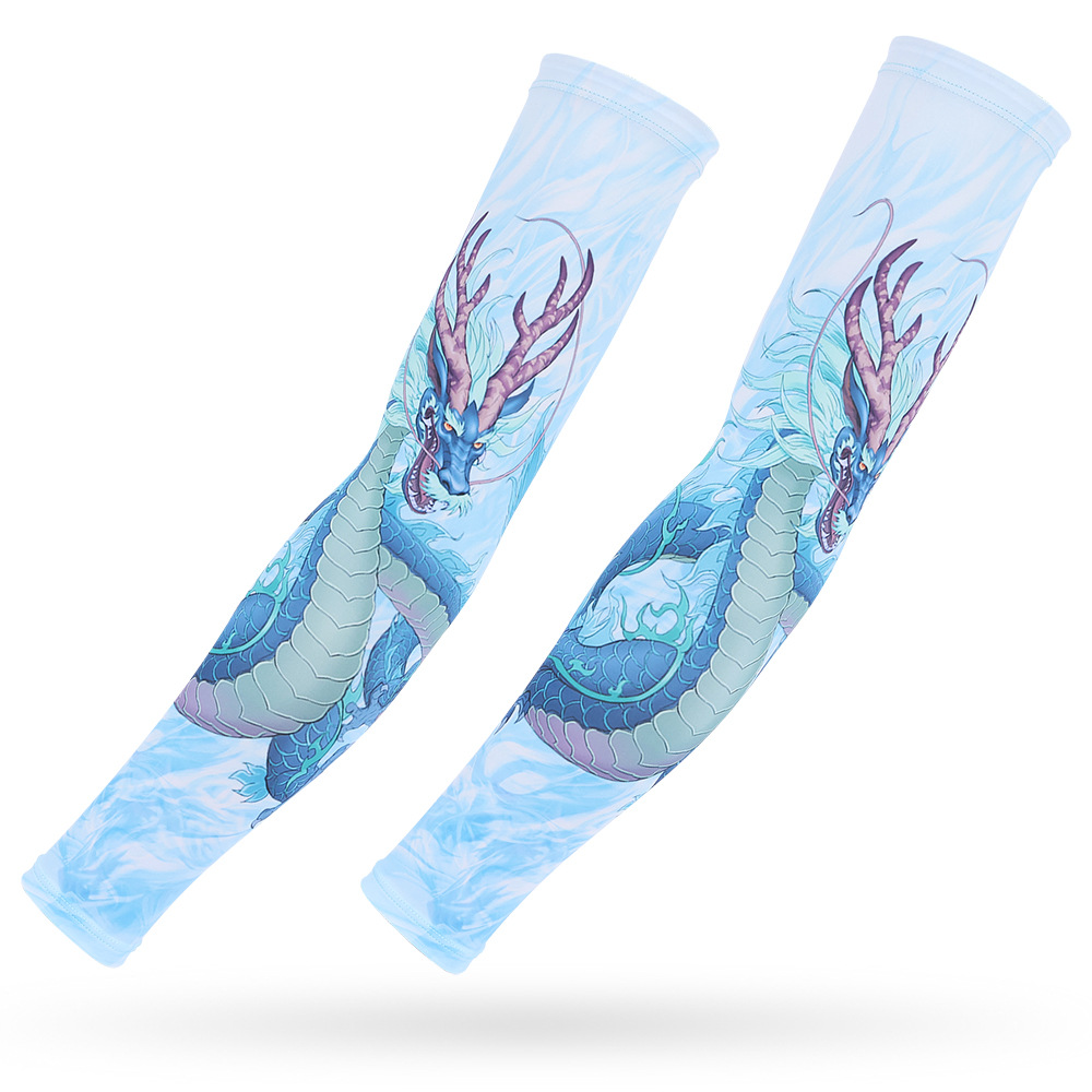 2Pcs Breathable Quick Dry Tattoo Sleeves Sunscreen Cycling Arm Sleeve Men Women Sports Cuff Fishing Running Arm Warmers Cover