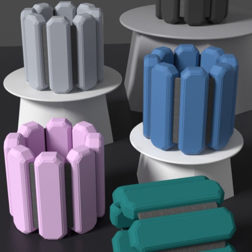 1 Pair Weight Adjustable Wrist Weight Bracelet Silicone Sweat-proof Weighted Wrist Strap Yoga Skin Friendly