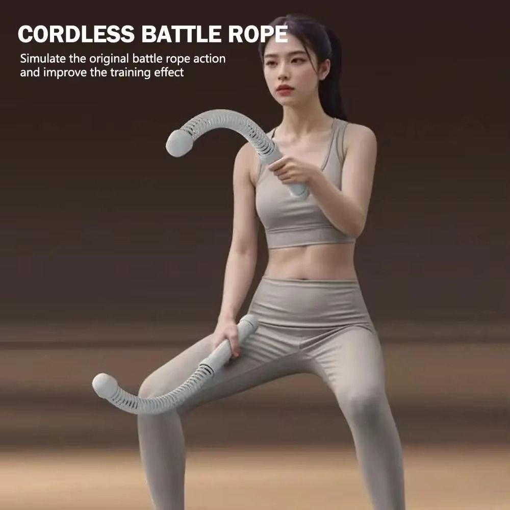 Replacement Spring Gym Battle Rope Rebound Non Slip Cordless Battle Rope Multifunction Durable Strength Training Bar