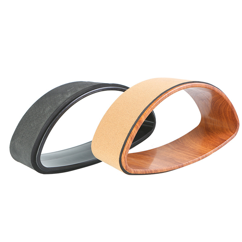 Open Back Shaping Pilates Circle Half Round Back Massage Wheel Fitness Balance Adult Cork Yoga Wheel