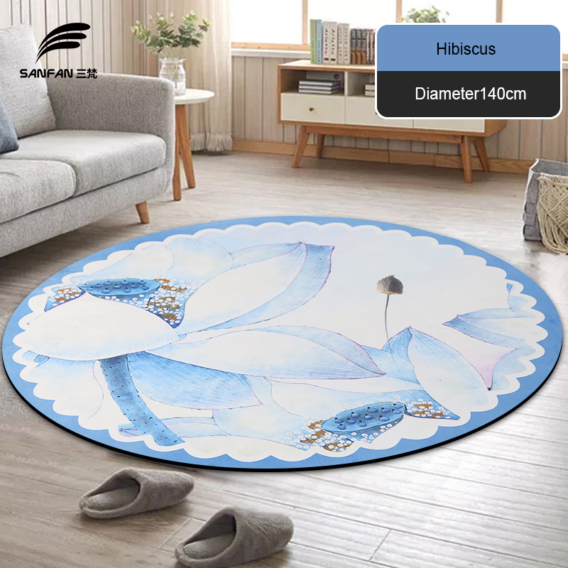 Anti Slip Home Fashion Exercise Custom Printing Eco Friendly 3mm Meditation Wholesale Price Extra Large Round Suede Yoga Mat