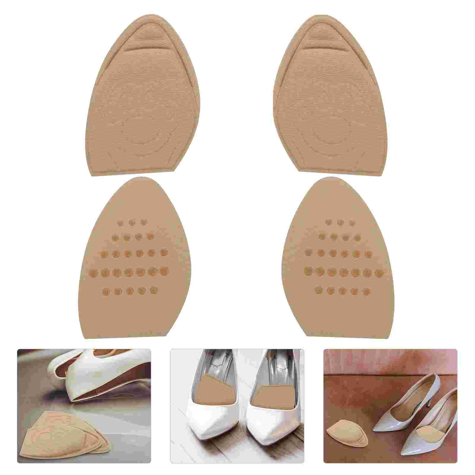 2 Pairs Insole Anti Drop Heel Half Size Pad Shoes for Women Filler Loafers Sponge Cushion
