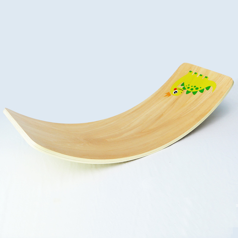 Kids Wooden Bending Balance Board Cartoon Balance Board Balance Beam Rocker For Toddler 2025 New